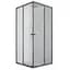 Душова кабіна без піддону Mixxus Cubic SC01-90x90x185-TR прозоре скло 4 мм graphite MI6907, Універсальна, прозорий, графіт - мініатюра 1