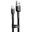 Дата кабель Baseus Cafule Lightning Cable 2.4A (1m) (CALKLF-B) Сірий/Чорний - мініатюра 1