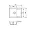 Кухонная мойка Adamant MINIMAL mokko 615x495x200 мм, с крылом 61,5 см - миниатюра 2