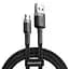Дата кабель Baseus Cafule USB to MicroUSB Cable 1.5A (2m) (CAMKLF-C) Сірий / Чорний - мініатюра 2