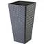 Горщик для квітів Form-Plastic Rattana слим квадро-35 49.9 л антрацит (3900-014) - мініатюра 1
