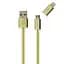 Кабель комбо 2-в-1 MicroUSB + Lightning Remax Aurora RC -020t золотистый - миниатюра 1
