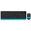 Комплект бездротовий (клавіатура+миша) A4Tech FG1010S Black/Blue - мініатюра 1