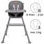 Стульчик для кормления Kidwell Eatan 4 в 1 Gray (5901130091027) - миниатюра 13