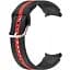 Ремешок для Samsung Galaxy Watch 4 44mm - черно-красный ширина крепления 20мм силикон Watchbands D2 (W16-6WB12225125) - миниатюра 1