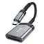 Адаптер переходник Hoco UA25 2 в 1 card reader Type-C серый - миниатюра 6