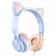Накладні навушники Hoco W36 Cat ear (3.5mm/1.2m) Dream Blue - мініатюра 1