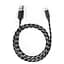 Дата кабель USB 2.0 AM to Micro 5P 2color nylon 1m black Vinga (VCPDCMBN31BK) - мініатюра 5