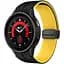 Ремешок для Samsung Galaxy Watch 4 Classic 46mm - черно-желтый ширина крепления 20мм силикон Watchbands Magnetic (W34-5WB87751991) - миниатюра 1
