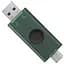USB флеш накопичувач Kingston 128GB DataTraveler Duo USB 3.2 / Type-C Black/Green (DTDEG2/128GB) - мініатюра 2