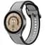 Браслет Double Line для Samsung Galaxy Watch 6 Classic 43mm 6 Classic 47mm - сіро-чорний ширина кріплення 20мм силікон Watchbands (W12-3WB82124463) - мініатюра 1