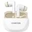 Навушники Canyon TWS HEXAGON 7 TWS ANC+ENC Wireless Charge White Beige (CNS-TWS7WB) - мініатюра 1