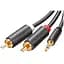 Кабель мультимедійний AUX 3.5mm TRS to RCAx2 M/M 5.0m AV102 Black Ugreen (10513) - мініатюра 1