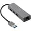 Хаб Usb Cablexpert A-AMU3-LAN-01, Grey, Usb 3.1 - 3xUsb 3.1 / GLan, кабель 17 см, алюмінієвий корпус - мініатюра 1