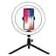 Селфі кільце світлодіодне на штативі з тримачем для телефону Selfie ring light, діаметром 26 см, 3 кольори підсвічування (100612) - мініатюра 1