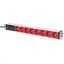 Digitus Блок розеток 1U, 8xSchuko red, 10A, 250V, запобіжник, вилка C14 - мініатюра 1