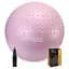 М'яч для фітнесу (фітбол) Cornix 65 см напівмасажний Anti-Burst Light Pink XR-0481 - мініатюра 1