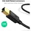Кабель для принтера USB 2.0 AM/BM 5.0m US135 black Ugreen (10352) - миниатюра 3