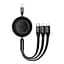Кабель Baseus Bright Mirror 2 Series Retractable 3-in-1 Cable USB to MicroUSB+Lightning+Type-C 66W 1.1m CAMJ010101 Black - мініатюра 1
