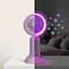 Ручний вентилятор Mini Portable Fan 3 Вт із підсвіткою і підставкою для телефона, фіолетовий, акумуляторний вентилятор - мініатюра 3