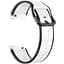 Ремешок для Samsung Galaxy Watch 4 Classic 46mm - бело-черный ширина крепления 20мм силикон размер L Watchbands Double Line (W12-7WB40011930) - миниатюра 1