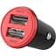 Автомобильное зарядное устройство ColorWay 2USB AUTO ID 3.4A 17W Red Black - миниатюра 2