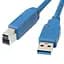 Кабель USB 3.0 AM - USB BM, 3 м, синій, Atcom (12824) - мініатюра 1