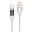 Кабель Hoco U126 з індикатором USB to Type-C QC 27W 1.2 м grey - мініатюра 1