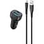 Автомобільний зарядний пристрій SkyDolphin SZ19V PD 20W + QC3.0 20W Black + кабель microUSB (AZP-000105) - мініатюра 2