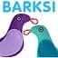Игрушка для кошек Barksi Птичка с колокольчиком и перьями 9х8 см фиолетовая - миниатюра 3