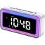 Будильник ANNNGUL Wake Up Light, супергучний цифровий будильник з кольоровим світлом RGB, диммер, режим будніх днів/вихідних - мініатюра 1