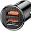 Автомобільний зарядний пристрій Baseus Circular Plastic A+C 30W PPS Car Charger Black (CCALL-YS01) - мініатюра 2