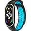 Силіконовий ремінець Sport Xiaomi Mi Band 7/6/5 Black/Blue - мініатюра 1