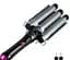 Потрійна плойка Domotec MS-481B три хвилі для створення хвиль та локонів 3 Barrel Hair Curler 97 Вт Чорна - мініатюра 1