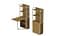Стіл книжка з етажеркою Практик 2 Ferrum-decor 1555x640x990 Білий метал ДСП Дуб Артізан 16 мм (FRD-104637) - мініатюра 1