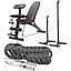 Набор Hop-Sport Strong 76кг со скамейкой HS-1035 и стойками 1002L - миниатюра 1