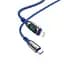 Кабель Hoco Type-C to Lightning Extreme PD charging data cable S51, 1.2 м с дисплеем синий - мініатюра 1