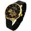Годинник Besta Skeleton Gold Black Metal, 2 ремінця - мініатюра 2