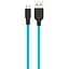 USB Cable Hoco X21 Silicone MicroUSB Black/Blue 1m - мініатюра 1