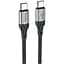 Кабель Hoco X102 Type-C to Type-C 3A 1 м nylon aluminum connectors чорний - мініатюра 1