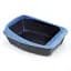 Туалет для кошки с рамкой MPS Virgo Dark Grey/Blue 52x39x20 см - миниатюра 1