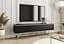 Тумба под телевизор Perfect Home Оро/Oro 3-дверная с золотыми ножками RTV175 Черный (PFH-091321) - миниатюра 1