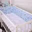 Суцільний борт в ліжечко MirSon Kids Time 20-0037 Cute blue zebra 30х180 см (2200009665547) - мініатюра 2