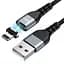 Кабель Hoco U96 Pisces Cable USB to Lightning 2,4A 1m Black - мініатюра 1