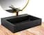 Умывальник Rea Goya 37x50 black mat (REA-U8778), Матовая - миниатюра 2