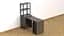 Стол-тумба трансформер Смарт 4/2 с этажеркой Ferrum-decor 1430x1450x600 Черный металл ДСП Дуб Сонома Трюфель 16 мм (FRD-105134) - миниатюра 4
