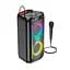 Портативна колонка із мікрофоном Hoco HA6 RGB підсвіткою та TWS акумулятор 4500 mAh Bluetooth 5.3 караоке 30 Вт Чорний - мініатюра 1