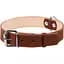 Нашийник подвійний Collar, шкіра, 48-63х3,5 см, коричневий - мініатюра 1