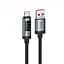 Кабель HOCO U148, USB Type C, швидке заряджання, дисплей потужності, довжина 1.2 м, чорний - мініатюра 1