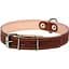 Нашийник подвійний Collar, шкіра, 27-35х1,4 см, коричневий - мініатюра 1